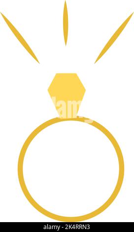 Anello di proposta, illustrazione, vettore su sfondo bianco. Illustrazione Vettoriale