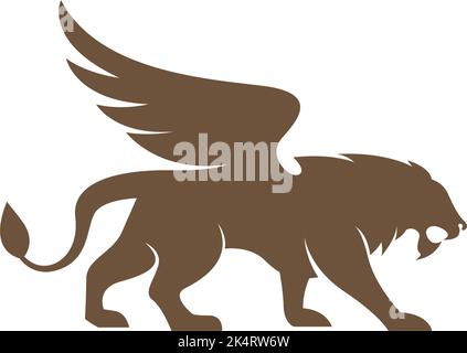 Modello di illustrazione del logo icona Lion Illustrazione Vettoriale