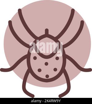 Spunta bug, illustrazione, vettore su sfondo bianco. Illustrazione Vettoriale