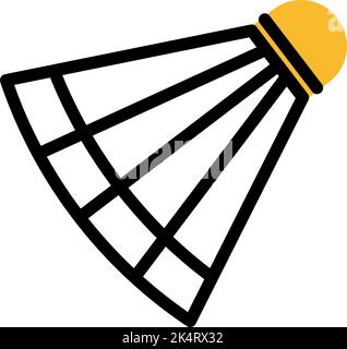 Pallina di badminton, illustrazione, vettore su sfondo bianco. Illustrazione Vettoriale