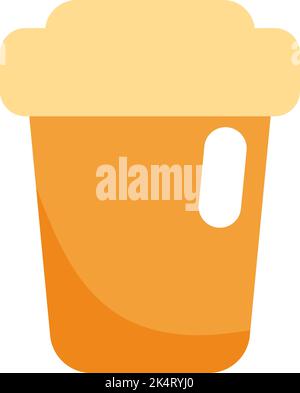 Tè in tazza di plastica, illustrazione, vettore su sfondo bianco. Illustrazione Vettoriale