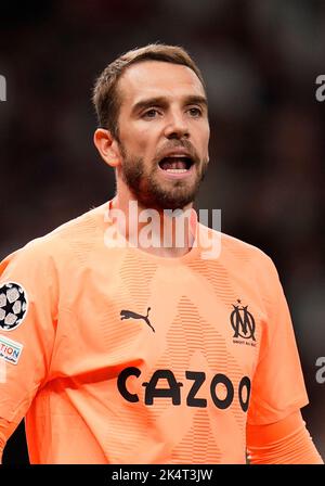 Il portiere di Marsiglia Pau Lopez durante la partita UEFA Champions League Group D allo stadio Tottenham Hotspur di Londra. Data immagine: Mercoledì 7 settembre 2022. Foto Stock