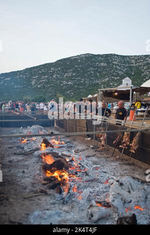 Festa della Capra, Sagra della capra, Baunei, San Pietro, Golgo, Ogliastra, Sardegna, Italia, Foto Stock