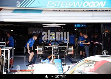 ALPINE Pit Lane GP FRANCE 2022, le Castellet, FRANCIA, 21/07/2022 Florent 'MrCrash' B. Foto Stock