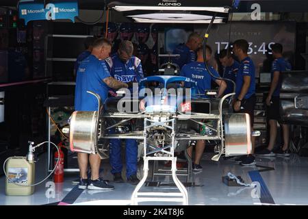 ALPINE Pit Lane GP FRANCE 2022, le Castellet, FRANCIA, 21/07/2022 Florent 'MrCrash' B. Foto Stock