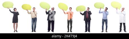 gruppo di persone di successo business con commenti Foto Stock