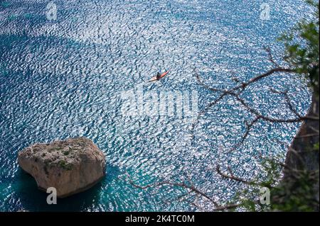 Cala Fighera, Cagliari, Sardegna, Italia Foto Stock