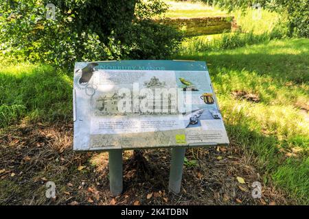 Il sito ormeggiato dell'ex Norbury Manor, Norbury, Staffordshire, Inghilterra, Regno Unito Foto Stock