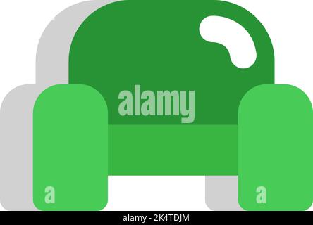 Poltrona dell'hotel, illustrazione, vettore su sfondo bianco. Illustrazione Vettoriale