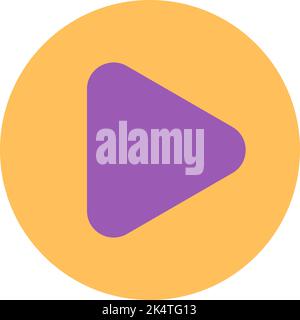 Pulsante di riproduzione podcast, illustrazione, vettore su sfondo bianco. Illustrazione Vettoriale