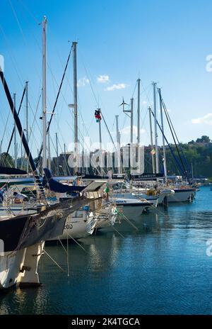 Porto di Santa Maria Navarrese, Baunei, Ogliastra, Sardegna, Italia Foto Stock