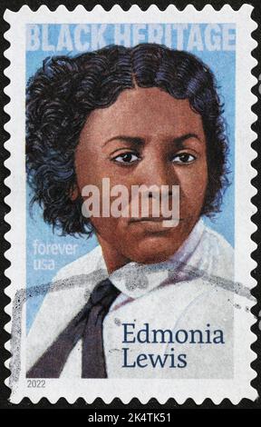 Black Heritage, Edmonia Lewis sul francobollo americano Foto Stock