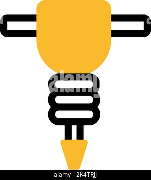 Perferatore da costruzione, illustrazione, vettore su sfondo bianco. Illustrazione Vettoriale