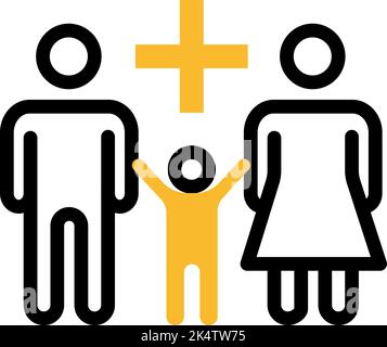 Medico di famiglia salute, illustrazione, vettore su uno sfondo bianco. Illustrazione Vettoriale