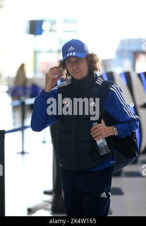 Zagabria, Croazia, 04 ottobre 2022. Robert Ljubicic all'aeroporto internazionale Franjo Tudjman durante la partenza dei calciatori GNK Dinamo per Salisburgo, a Zagabria, Croazia, il 04 ottobre 2022. Dinamo affronterà il FC Salzburg nella fase di Gruppo, Gruppo e della Champions League il 5 ottobre Foto: Matija Habljak/PIXSELL Foto Stock