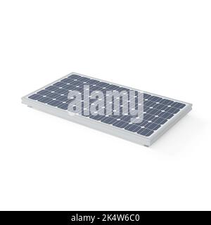 Il pannello solare realistico 3D generato dal computer isolato su uno sfondo bianco verticale. Foto Stock
