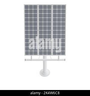 Il pannello solare realistico 3D generato dal computer isolato su uno sfondo bianco verticale. Foto Stock