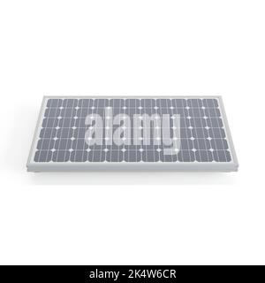 Il pannello solare realistico 3D generato dal computer isolato su uno sfondo bianco verticale. Foto Stock