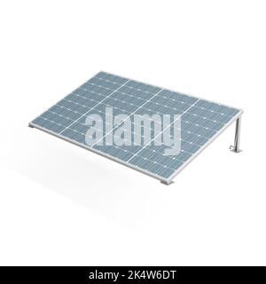 Il pannello solare realistico 3D generato dal computer isolato su uno sfondo bianco verticale. Foto Stock