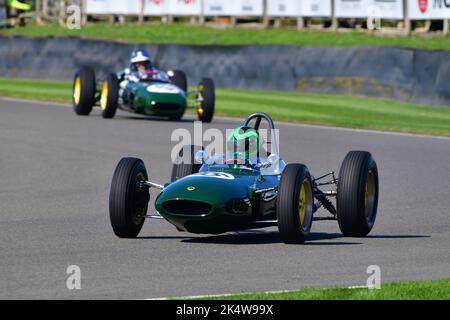 Martin Stretton, Lotus-BRM 24, Glover Trophy, una gara di 25 minuti per le vetture da 1½ litri del Gran Premio, che gareggiavano sulle piste del Regno Unito e dell'Europa, scommetteva Foto Stock