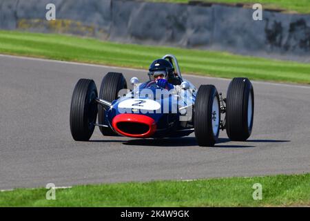 Federico Buratti, Lotus-BRM 24, Glover Trophy, gara di 25 minuti per le vetture da 1½ litri del Gran Premio, che hanno gareggiato sulle piste del Regno Unito e dell'Europa, Be Foto Stock