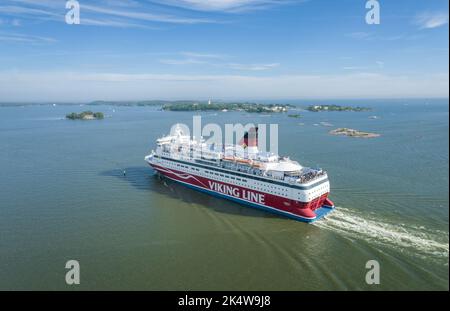 Linea Viking: Nave traghetto Gabriella da Helsinki a Stoccolma, Svezia. Foto Stock