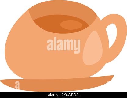 Tazza da tè insolita, illustrazione, vettore su sfondo bianco. Illustrazione Vettoriale