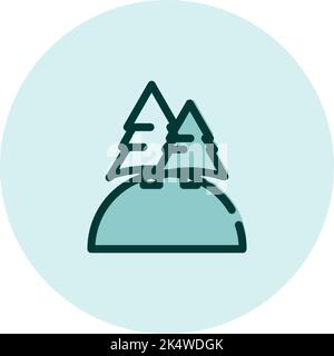 Terreno immobiliare, illustrazione, vettore su sfondo bianco. Illustrazione Vettoriale