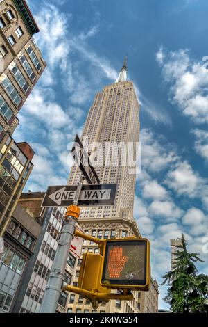 Empire State Building, Manhattan, New York, Stati Uniti d'America Foto Stock