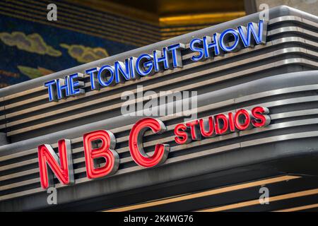NBC Studios, 30 Rockefeller Plaza, Manhattan, New York, Stati Uniti Foto Stock