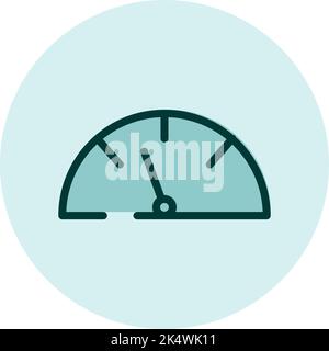 Indicatore della velocità dell'auto, illustrazione, vettore su sfondo bianco. Illustrazione Vettoriale