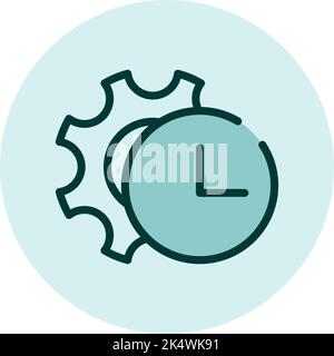 Gestione del tempo, illustrazione, vettore su sfondo bianco. Illustrazione Vettoriale