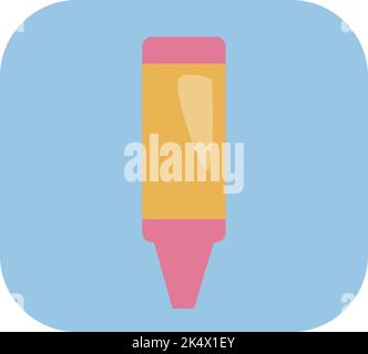 Penna per bambini internazionale, illustrazione, vettore su sfondo bianco. Illustrazione Vettoriale