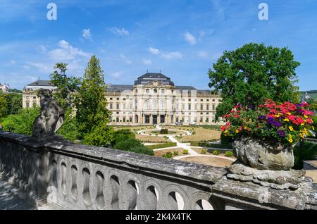 Würzburg Residence (Würzburger Residenz), Würzburg, Baviera, Germania Foto Stock