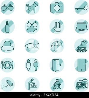 Segnali di avvertenza, illustrazione, vettore su sfondo bianco. Illustrazione Vettoriale