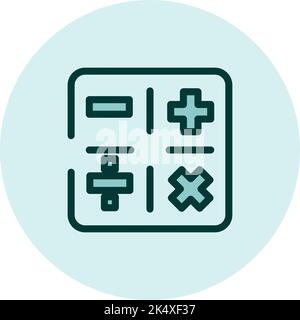 Scienza matematica, illustrazione, vettore su sfondo bianco. Illustrazione Vettoriale