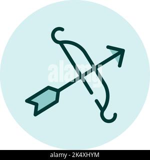 Freccia di matrimonio, illustrazione, vettore su sfondo bianco. Illustrazione Vettoriale