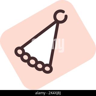 Circo cap, illustrazione, vettore su sfondo bianco. Illustrazione Vettoriale