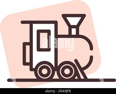 Treno circo, illustrazione, vettore su sfondo bianco. Illustrazione Vettoriale