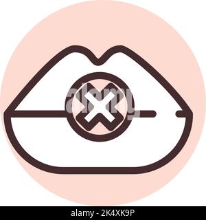 Disattivazione dell'audio, illustrazione, vettore su sfondo bianco. Illustrazione Vettoriale