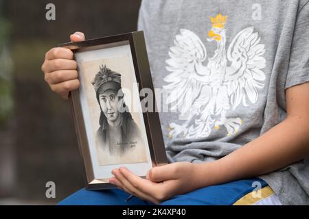 Foto di 17 anni Danuta Siedzikowna alias Inka condannata a morte e uccisa dalle autorità comuniste a Danzica, Polonia © Wojciech Strozyk / Foto Stock