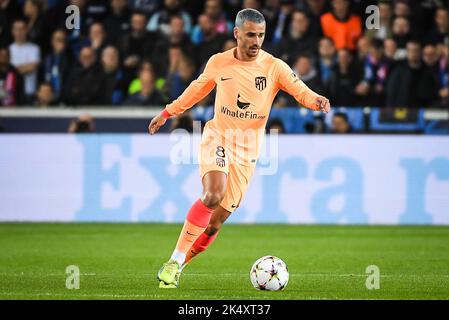 Brugge, Francia, Belgio. 4th Ott 2022. Antoine GRIEZMANN dell'Atletico Madrid durante la partita di UEFA Champions League di gruppo B tra il Club Brugge KV (Club Bruges KV) e l'Atletico Madrid allo stadio Jan-Breydel il 04 ottobre 2022 a Brugge, in Belgio. (Credit Image: © Matthieu Mirville/ZUMA Press Wire) Credit: ZUMA Press, Inc./Alamy Live News Foto Stock