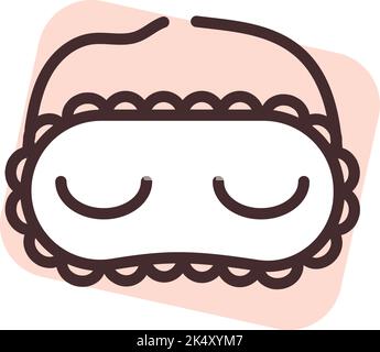 Maschera a riposo, illustrazione, vettore su sfondo bianco. Illustrazione Vettoriale