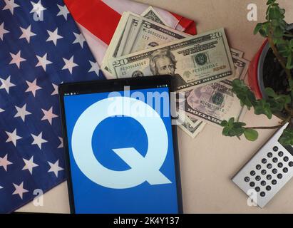 Germania. 5th Ott 2022. In questa immagine, il logo Qualcomm Inc. Viene visualizzato su un tablet. (Credit Image: © Igor Golovniov/SOPA Images via ZUMA Press Wire) Foto Stock