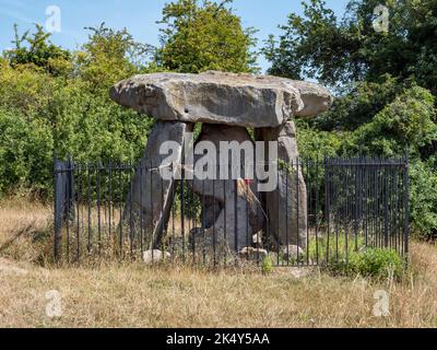 Kit's Coty House, una camera di sepoltura megalitica 'uomini' vicino ad Aylesford, Kent, Regno Unito. Foto Stock