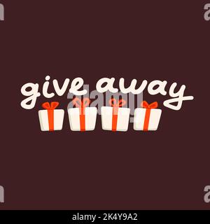 Regala un adesivo per i social media, creando un blog o un'illustrazione piatta vettoriale vlog. Set di icone dei cartoni animati per la creazione di contenuti Internet Illustrazione Vettoriale