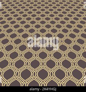 Modello moderno. Trama astratta geometrica. Sfondo grafico ondulato con motivo in prospettiva Foto Stock