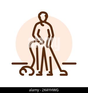Icona linea pavimento vuoto. Routine. Illustrazione Vettoriale