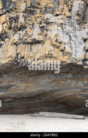 Formazione rocciosa presso la spiaggia del Seal Rock state Park vicino a Newport, Oregon. Foto Stock
