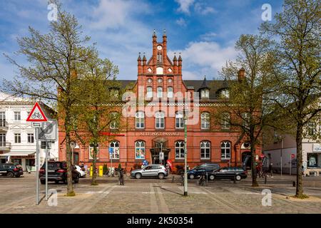 Alte Post Neumünster ex Ufficio postale imperiale, oggi il passaggio Post nella via dello shopping Großflecken Foto Stock